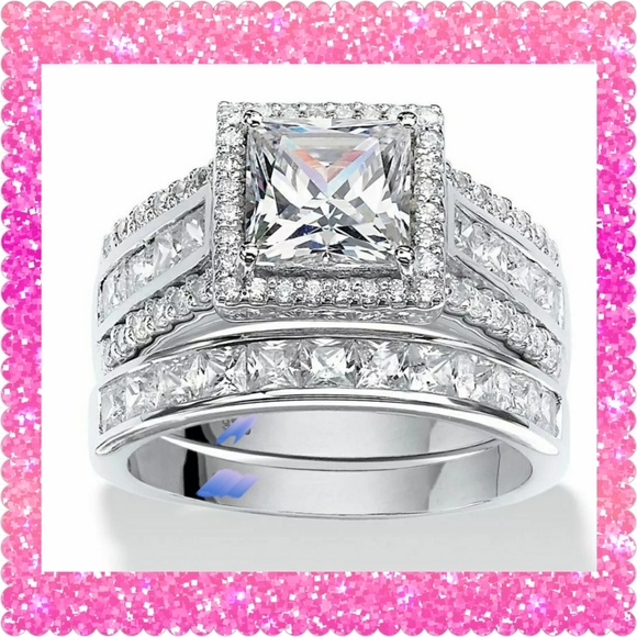 ⭐JUST IN⭐❤18k White Gold Filled 2Pc❤ - Picture 3 of 3